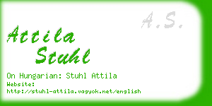 attila stuhl business card